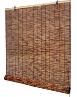 Blackout Bamboo Roller Shades for Indoor/Outdoor Patio Privacy,Natural Bamboo Roll Up Blinds Wide 22" 24" 33" 36" 40" 42" 48" 53" 59" 60" 66" 72" 73" Cordless Sunshades Window Shades WoodArtSupply