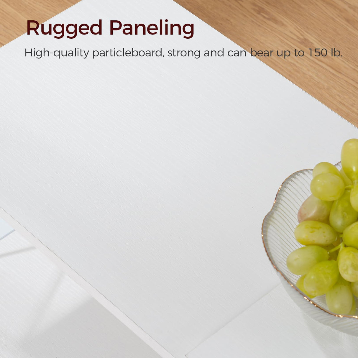 MAHANCRIS Floating TV Stand with Power Outlet, Wall-Mounted Entertainment Console Center with Storage, Floating TV Shelf for Under TV Storage, for Living Room, Bedroom, White TVBW101E01 MAHANCRIS