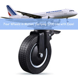 Heavy Duty 8 Inch Caster Wheels Set of 4 Industrial Swivel Locking Casters with Brake 3200 Lbs Load Capacity Rubber Wheels for Cart, Furniture, Workbench Outdoor Black Castors, Includes Bolts & Screws TOO TCO