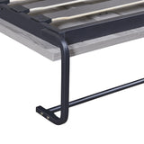 Ball & Cast Murphy Bed Full Size,Hideaway Beds Chest with Wardrobe,can be Folded,Wall Bedframe w/Wood Slat Support,No Box Spring Needed,for Bedroom Apartment,Grey Ball & Cast