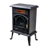 EZ-HEAT Electric Fireplace Space Heater with Flame Effect, Adjustable Thermostat, Dual Heat Settings, and Overheat Protection, MT1288 EZ-HEAT