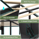 Dnxao Floating Bed Frame,King Bed Frame with Storage Headboard, King Platform Bed Frame with LED Lights and Charging Station, Noise Free, No Box Spring Needed,Quick Assembly,PU Black Dnxao