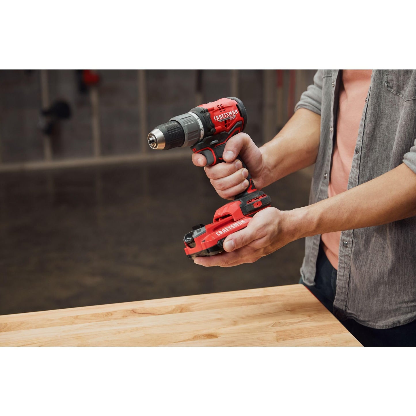 CRAFTSMAN RP+ Cordless Drill/Driver Kit, with 2 Batteries and Charger, Brushless (CMCD713C2) - WoodArtSupply