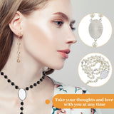 Sublimation Blanks Rosary Beads Necklace Set Catholic Rosary Printable Insert Rosary Necklace Prayer Beads Rosary with Sheer Organza Bags for Baptism Women Men Jewelry Gifts DIY Making (12 Set) Taiyin
