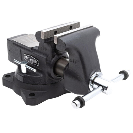 Yost HD550-C Heavy Duty 5-1/2 Inch Mechanics Work Bench Vise | Heavy Duty Woodworking & Metal Work Table with Secure Grip Swivel Base | 60,000 PSI Casting Iron Material with Extra-large Anvil Surface Yost Tools