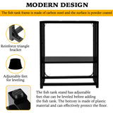 Umisu Fish Tank Stand Metal Aquarium Stand 10-15 Gallon 24.8" x 9.25" x 30.1" Aquarium Turtle Tank Stand,Double-Layer Detachable Design Black Umisu