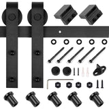U-MAX 6.6 FT Sliding Barn Wood Door Basic Sliding Track Hardware Kit (Basic "J") U-MAX