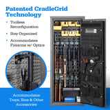 SecureIt Agile Model 52 Pro Gun Safe - Holds Rifles, Shotguns, Pistols & Other Handguns - Home Firearm Storage w/new Biometric addition for convenience, Easily Wall Mounted SecureIt