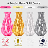 YOUSU 3D Printer Filament, 250G PLA Silk Filament Bundle, 1.75mm Smooth Silk Filament Muticolor, Silk PLA Filament 4 Color Pack 4x250g (Gold, Silver, Pink, White) Yousu