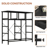 Jocoevol Fabric Dresser for Bedroom with 9 Drawers - Sturdy Steel Frame, Wooden Top & Easy Pull Chest of Drawers with Fabric Bins, Storage Organizer for Closet, Guest Room, Entryway (Black) Jocoevol