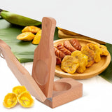 Wooden Plantain Press with Handle,2 in 1 Wood Reusable Plantain Press Smasher,Portable Plantain Press,Easy Storage for Fried Plantains Chips and Tostonera Cups Generic