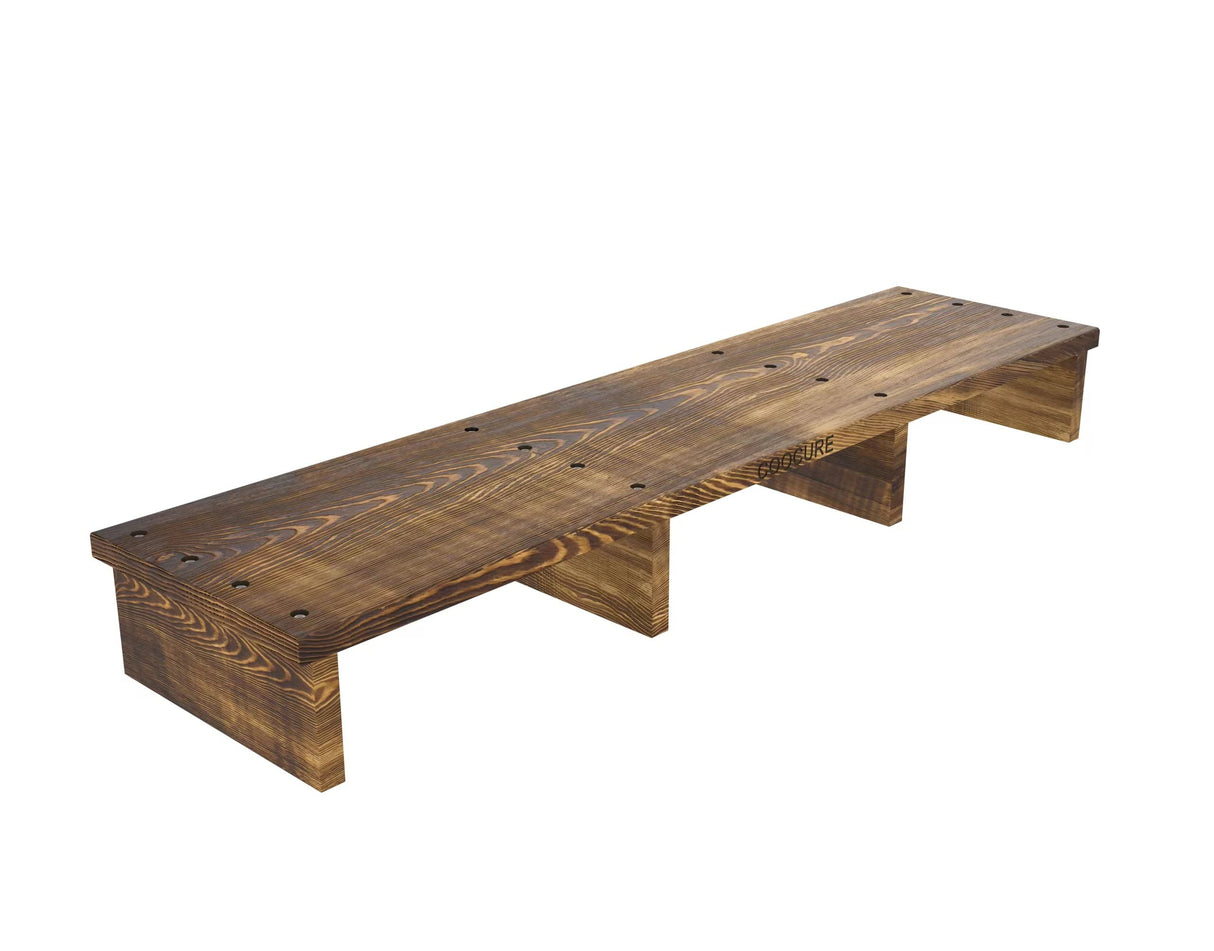 39IN Long Wooden Step Stool for Elderly, Half Wooden Riser Step Stool for Bedside, Bathroom, Kitchen and Outdoor High Steps(39.0" L*11.5" W*4.6" H) Coocure