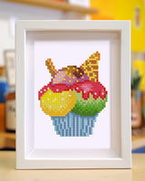 PeakLuv 12 Pcs Small Diamond Art Kits, Cake Mini Diamond Painting Kits for Adults Beginners, 5D DIY Square Drill Diamond Dots, Quickly Finishable Mini Gem Art for Home Wall Desktop Decor, 6X7in PeakLuv