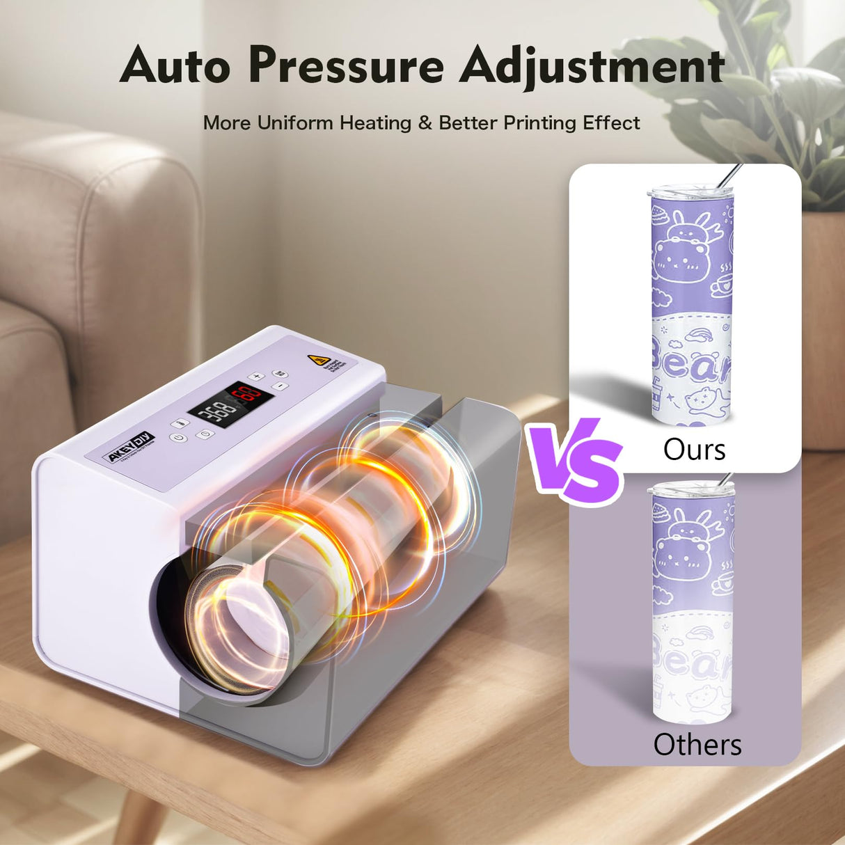 WHUBEFY Tumbler Heat Press Machine, Auto Mug Press Machine for 30oz 20oz, Automatic Press & Release, Sublimation Skinny Tumbler Glass 11-16oz Mugs, Heat Transfer for Tumblers,halloween Gift Cups, Mugs Whubefy