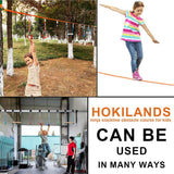 50FT Jungle Gym Ninja Warrior Training Equipment Hanging Monkey Bar, Adjust Kids Adults Obstacles Course Backyard Playground Trapeze Playset- Climb Rope Ladder, Wood Swing Bar, Ninja Ring, Monkey Fist Hokilands