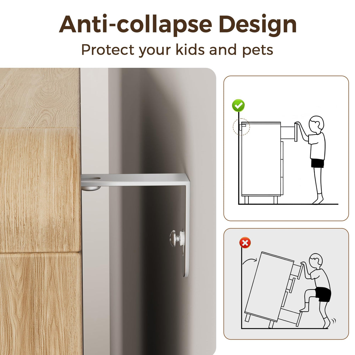 Jocoevol Modern 6 Drawer Dresser, 47" Wide Wood Dressers & Chests of Drawers Curved Profile Design, Mid Century Modern Fluted Dresser for Bedroom, Natural Oak Jocoevol