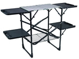 GCI OUTDOOR Slim-Fold Cook Station | Portable Folding Kitchen Table with a Heat Resistant Tabletop, 4 Side Tables & Storage Rack, Perfect for Picnics & Camping Trips GCI Outdoor