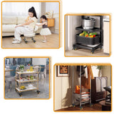 JULANG 2 inch Locking Caster Wheels，3/8'' Stem Castors (3/8" -16 x 1)，Threaded Stem Casters，Swivel Casters Set of 4 Heavy Duty for Furniture,Carts,Clothes Racks,Cafeteria Mobile Shelves. Julang