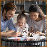 Hollowfly 2 Set Ready to Paint Your Own Gnome Statue, 4" Mini Paintable Ceramics Blank Gnome Figurine Craft DIY Art with Brush Palette Paint for Adult Mother Employee Appreciation Gift (Coffee Style) Hollowfly