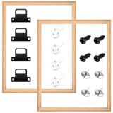 16"X20" Canvas Frame, 2 Set Removable Wood Canvas Stretcher Bars Wooden Frames Kit for Oil Painting, Diamond Art, Paint by Numbers, Posters, DIY Arts Supplies for Artist Zyghjort