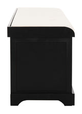 SAFAVIEH Black American Homes Collection Lonan Grey and White Wicker Storage Bench, 0 SAFAVIEH