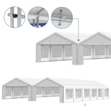 GREEN PARTY 20x40 FT Party Tent Panel Clamps Chain Link Fence Clamps for 38mm Round Pipe Panel Frame (14 Sets) GREEN PARTY