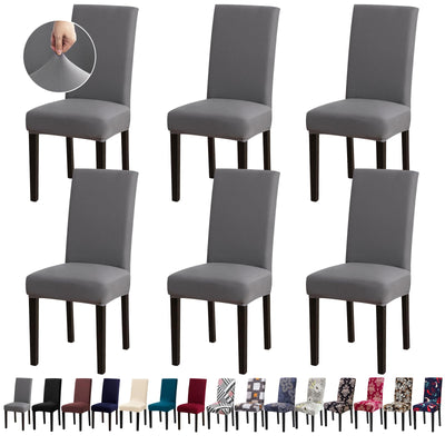 Fafua Chair Covers, Dining Room Chair Covers, Stretch Kitchen Chair Covers/Dining Room Chair Covers Set of 6, Removable Washable Dining Chair Slipcovers for Home, Hotel, Banquet