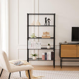 DUMOS 5 Tier Metal Wire Rack Shelf Heavy Duty Standing Shelves Adjustable Steel Closet Shelving Unit Organizers and Storage for Kitchen Bathroom Pantry Office, 13.78" D x 35.43" W x 69.29" H DUMOS