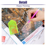 STGLCR Christmas Night Castle Diamond Art Painting Kits for Adults, Road Diamond Art Kits for Beginners, DIY Winter Gem Art Craft for Home Wall Decor, Great Gift 16x12inch Christmas STGLCR