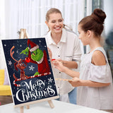 Christmas Paint by Numbers for Adults with Framed Canvas-with Wooden Easel,Paint by Numbers Kits Framed Canvas,DIY Acrylic Oil Painting Kits with Brushes Nice Gift Box for Home Wall Decor(12x16 Inch) MIRCVSH