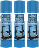 3D Printer Adhesive Glue All-in-One Anti-Warp PVP Solid Glue Stick for Hot or Cold Bed Build Surface (3pcs) Generic