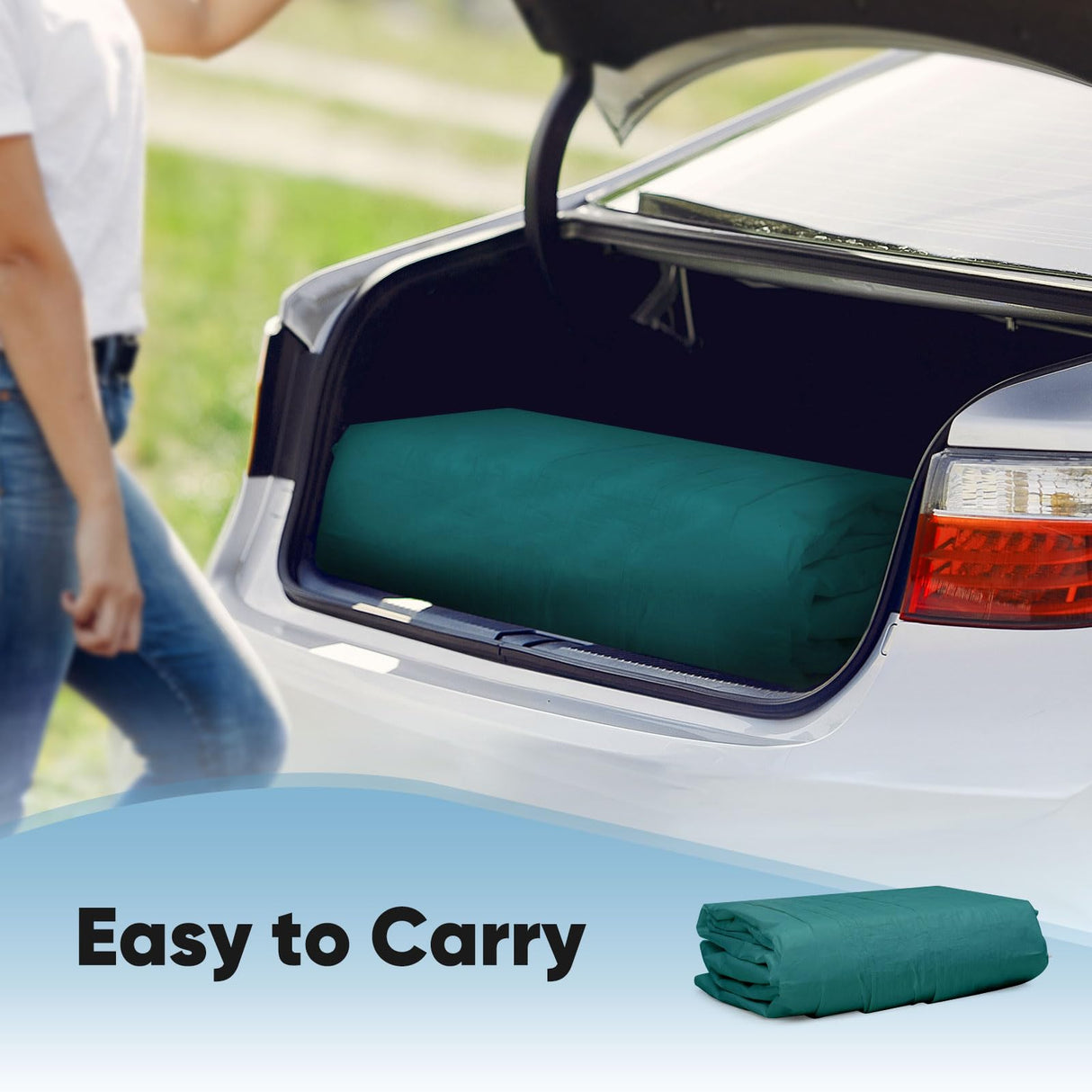 ADVANCE OUTDOOR Replacement Top Cover Tarp for 12x20 ft Carport Canopy with Ball Bungees, Green, One Roof Only ADVANCE OUTDOOR