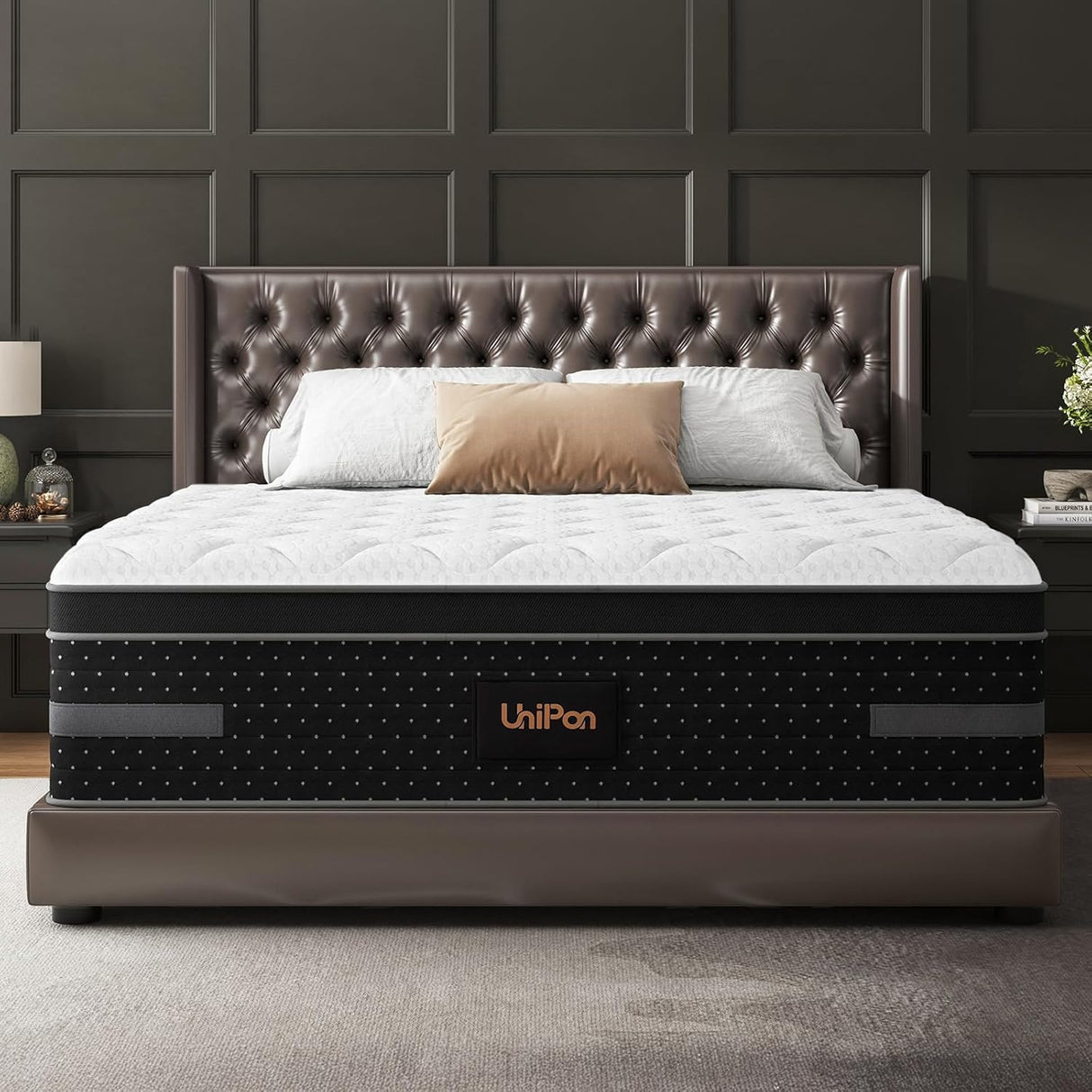 Twin Size Mattress 12 Inch, Cooling Gel Hybrid Mattress for Side Sleep and Pressure Relief with Extra Lumbar & Shoulder Support, Bed in a Box Fiberglass Free -365 Night Trial CertiPUR-US Certified UniPon
