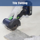 ZEITE 3" Cordless Cut Off Tool, 20V 2.0Ah Mini Cutter, Max Cutting Depth 1/2", 19500RPM Cutting Tool with 3 Cutting Discs 1 Flap Disc for Rust Removal, Battery and Charger Supplied Zeite