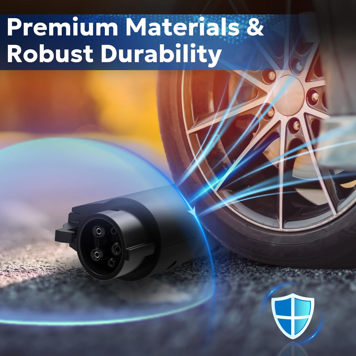 VIPTOO Adapter for Tesla to J1772 EV Charger [Only to J1772], Converter Up to 60Amp 250V AC with Press-Safety-Lock, Compatible with Tesla High-Powered Connectors, Destination/Mobile Chargers,White VIPTOO