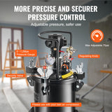 VEVOR Spray Paint Pressure Pot, 10 L/2.5 gal Fully Automatic Stirring Pressure Pot Tank, 70 psi Adjustale Pressure, Pressure Pot Paint Tank with Spray Gun and Hoses, for Home Decor Industry Painting VEVOR