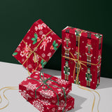 WRAPAHOLIC Christmas Wrapping Paper Roll - Mini Roll - 3 Rolls - 17 Inch x 120 Inch Per Roll - Red Nutcracker, Snowflake, Candy cane and Holly Holiday Collection WRAPAHOLIC