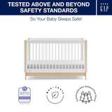 GAP babyGap Tate 4-in-1 Convertible Crib - Greenguard Gold Certified, Bianca White/Natural Delta Children