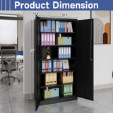 Anxxsu Metal Garage Storage Cabinet, 71" Locking Storage Cabinet with 2 Doors and 5 Adjustable Shelves, Lockable Metal Cabinet for Anxxsu