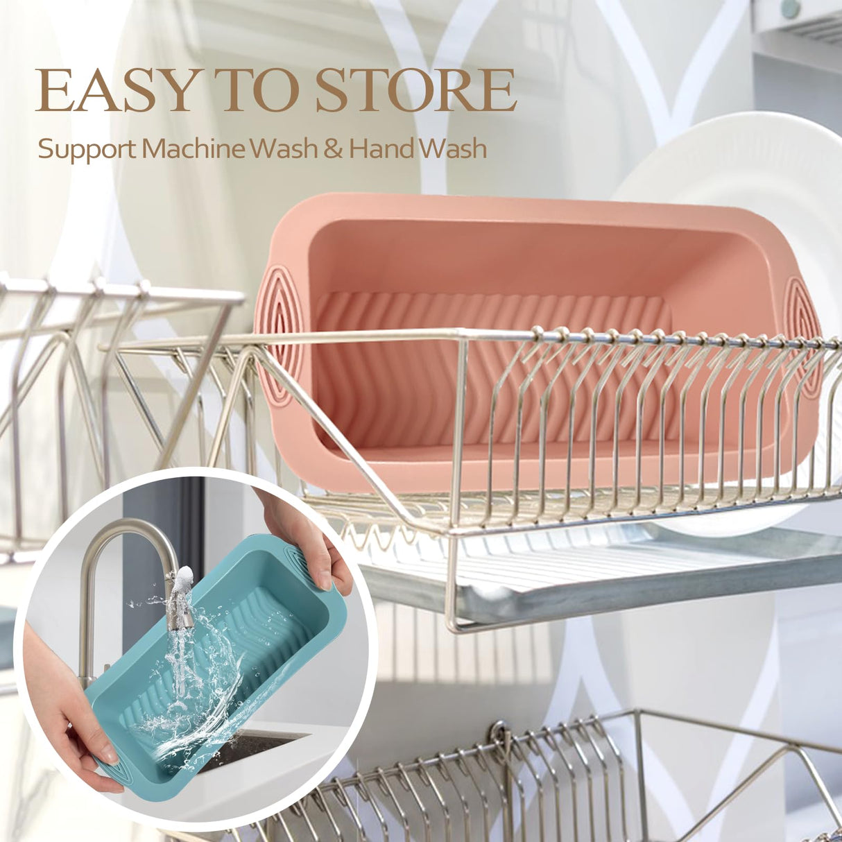 Koolstuffs Silicone Bread Loaf Pan, 2 PCS Rectangular Non-Stick Baking Mold Pans for Oven, Bread, Cake, Easy Release Koolstuffs