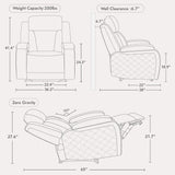 Watson & Whitely Genuine Leather Power Recliner Chairs for Adults, Zero Gravity Recliner with Power Headrest & Hidden Storage, Electric Reclining Sofa Chair for Living Room, Home Office, Dark Brown Watson & Whitely