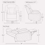 Watson & Whitely Genuine Leather Power Recliner Chairs for Adults, Zero Gravity Recliner with Power Headrest & Hidden Storage, Electric Reclining Sofa Chair for Living Room, Home Office, Saddle Brown Watson & Whitely