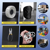 FilaBees TPU Filament 1.75mm Rainbow Candy,95A Soft 3D Printer Filament,High Hardness & Resilience,Soft Adhesive Material,Elastic,Flexible Color Changing Rainbow Filament 1kg(2.2lbs) FilaBees