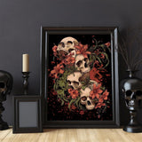 Skull Paint by Numbers Kit for Adults, Skull Paint by Numbers Kit for Adults Beginner, Skeleton Paint by Number Kits for Gift Home Decor 16''W x 20''L hkejoi