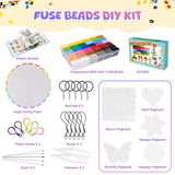 Meland Fuse Beads Kit - 11,000 pcs 36 Color Beads for Craft for Girls Age 5-12 Year Old,5MM Melty Beads Set Including 5 Pegboards, Ironing Paper & Chain Accessories Iron Beads Christmas Birthday Gift Meland