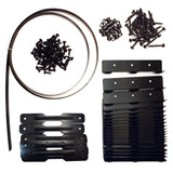 Pylex Deck Sunblind System 11060, Louvers Bracket Shutter Hardware Kit, Up to 11 Boards (48'') - Black Steel Baked Powder Coating Brackets Pylex
