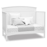 Delta Children Archer Solid Panel 4-in-1 Convertible Baby Crib - Greenguard Gold Certified, Bianca White Delta Children