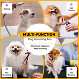 Adjustable Dog Grooming Arms with Anti-Slip Powerful Metal Clamp,Portable Pet Grooming Arm for Table with 1 Loop Noose & Two No Sit Haunch Holder,Grooming Restraint for Small Medium Dogs/Cats at Home Duckygoo