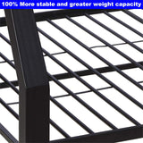 LEEKOUS Industrial Style Heavy Duty Bunk Bed, Queen Over Queen, Black Steel, 800 lbs Weight Capacity, Twin XL & Full XL Mattress Compatible LEEKOUS