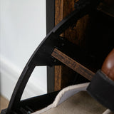 HOMCOM Industrial Shoe Cabinet with 2 Flip Drawers, Freestanding Shoe Storage Cabinet for 12 Pairs, Narrow Slim Shoe Rack for Entryway, Hallway, Rustic Brown HOMCOM